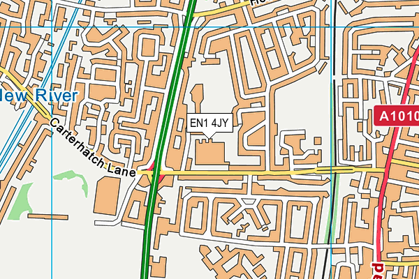 EN1 4JY map - OS VectorMap District (Ordnance Survey)