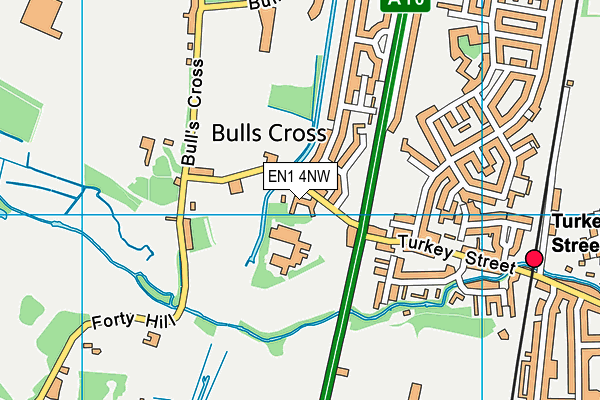EN1 4NW map - OS VectorMap District (Ordnance Survey)