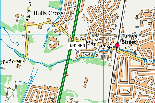 EN1 4PN map - OS VectorMap District (Ordnance Survey)