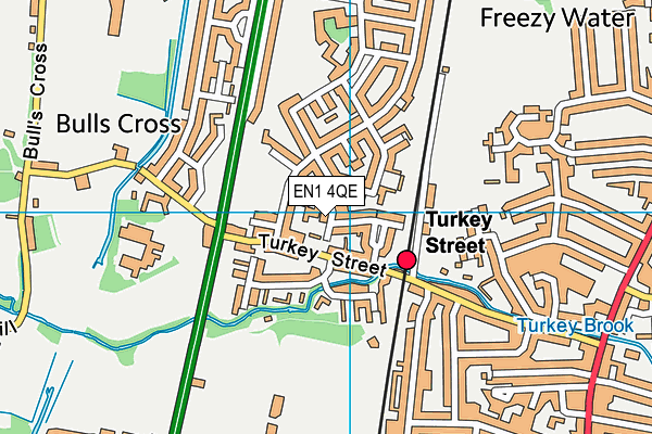 EN1 4QE map - OS VectorMap District (Ordnance Survey)