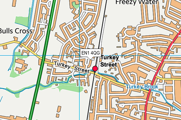 EN1 4QG map - OS VectorMap District (Ordnance Survey)