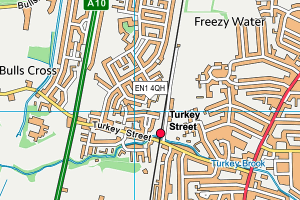EN1 4QH map - OS VectorMap District (Ordnance Survey)