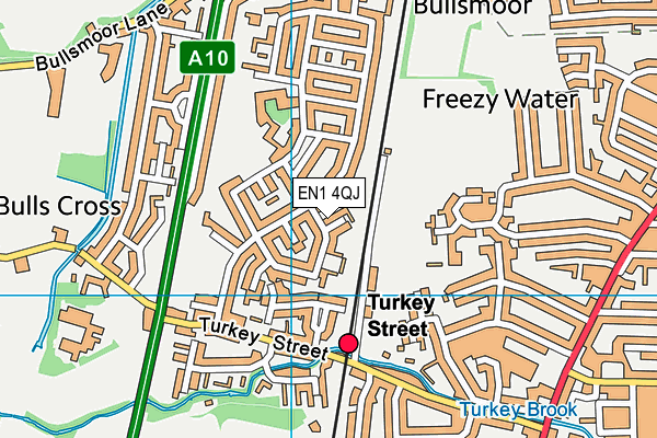 EN1 4QJ map - OS VectorMap District (Ordnance Survey)