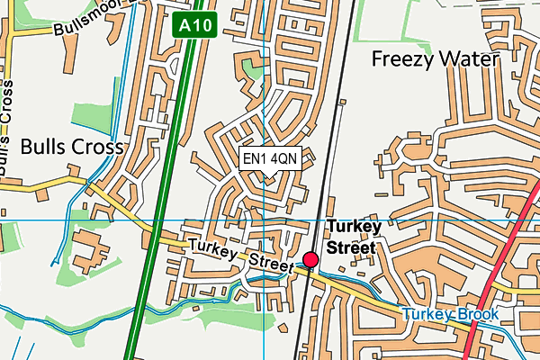EN1 4QN map - OS VectorMap District (Ordnance Survey)