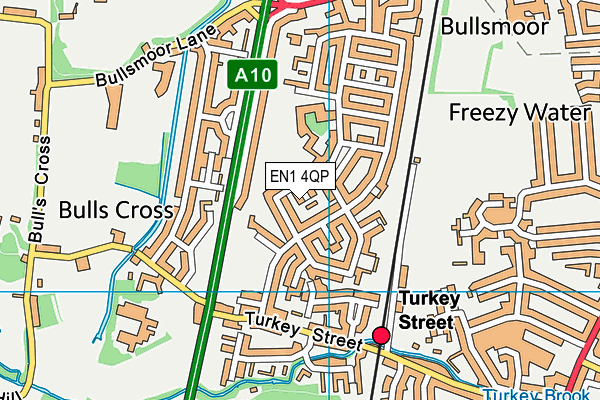 EN1 4QP map - OS VectorMap District (Ordnance Survey)
