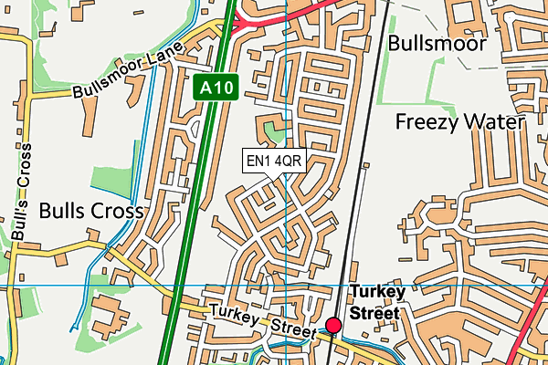 EN1 4QR map - OS VectorMap District (Ordnance Survey)