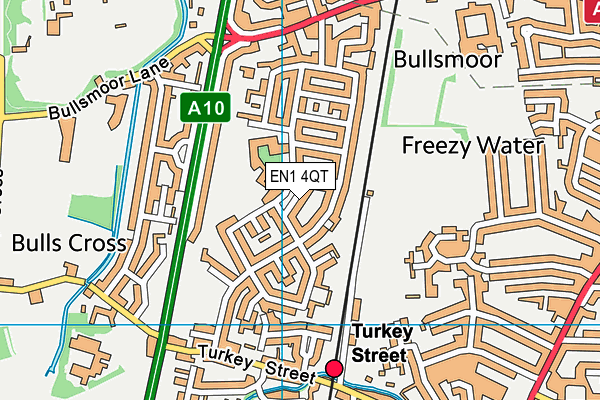 EN1 4QT map - OS VectorMap District (Ordnance Survey)