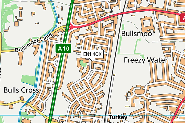EN1 4QX map - OS VectorMap District (Ordnance Survey)