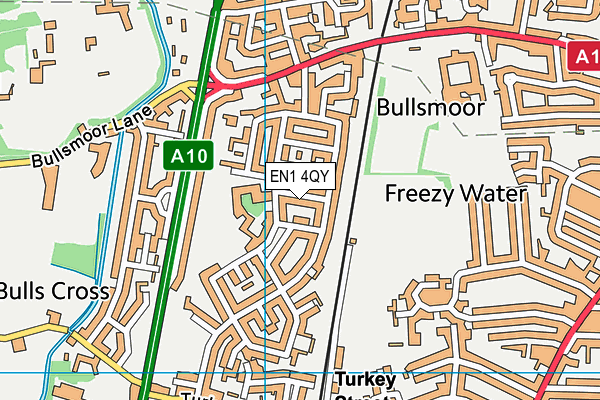 EN1 4QY map - OS VectorMap District (Ordnance Survey)