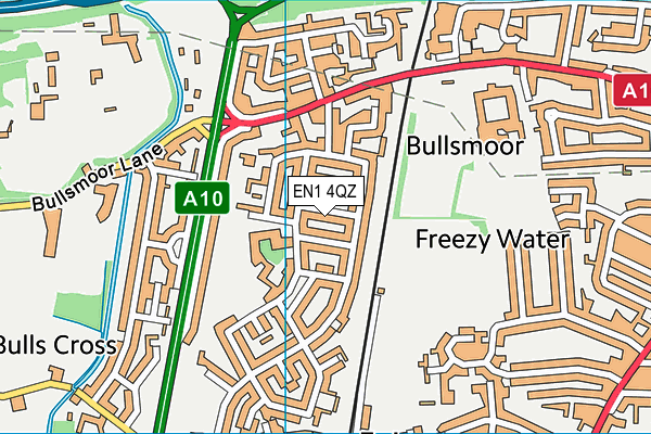 EN1 4QZ map - OS VectorMap District (Ordnance Survey)