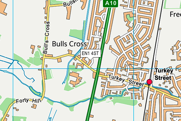 EN1 4ST map - OS VectorMap District (Ordnance Survey)