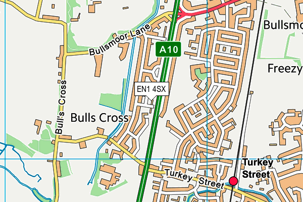 EN1 4SX map - OS VectorMap District (Ordnance Survey)