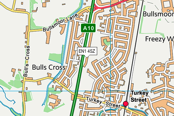 EN1 4SZ map - OS VectorMap District (Ordnance Survey)