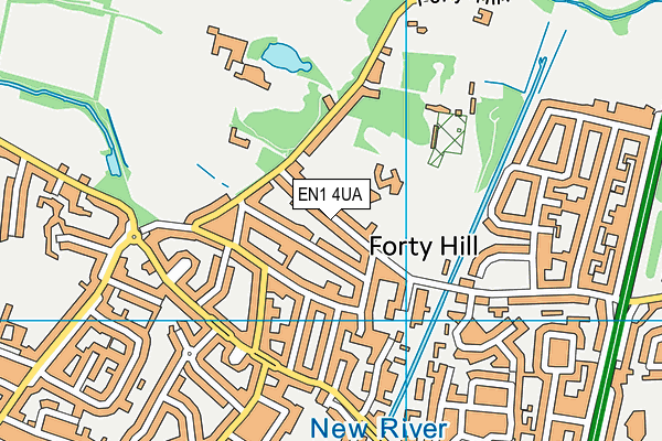 EN1 4UA map - OS VectorMap District (Ordnance Survey)