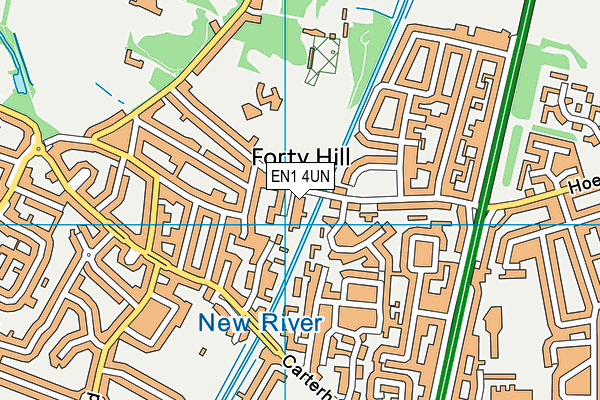 EN1 4UN map - OS VectorMap District (Ordnance Survey)