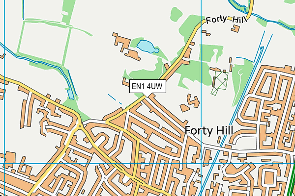 EN1 4UW map - OS VectorMap District (Ordnance Survey) EN1 4UW map - OS VectorMap District (Ordnance Survey)
