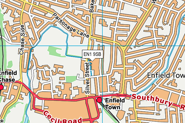 EN1 9SB map - OS VectorMap District (Ordnance Survey) EN1 9SB map - OS VectorMap District (Ordnance Survey)