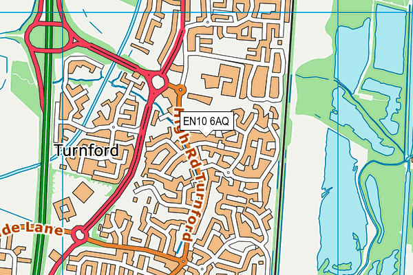 EN10 6AQ map - OS VectorMap District (Ordnance Survey)