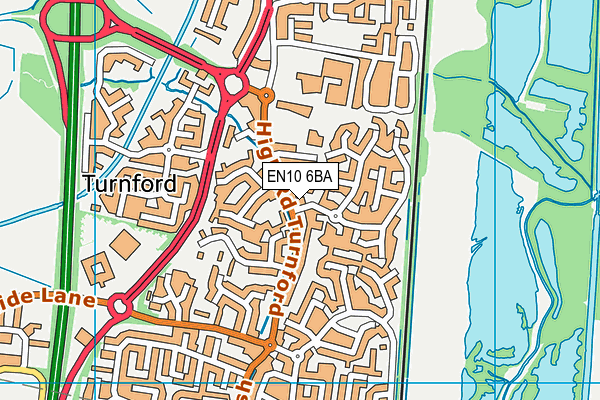 EN10 6BA map - OS VectorMap District (Ordnance Survey) EN10 6BA map - OS VectorMap District (Ordnance Survey)