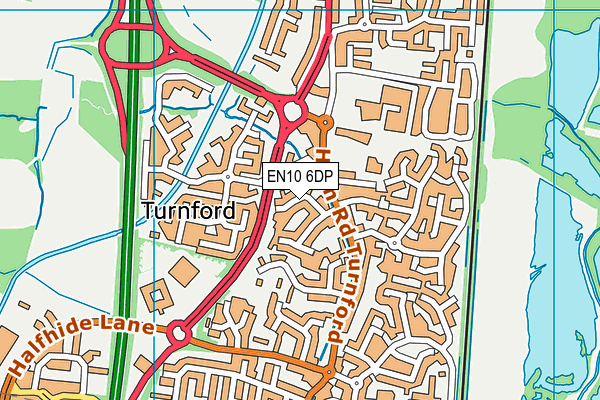 EN10 6DP map - OS VectorMap District (Ordnance Survey)