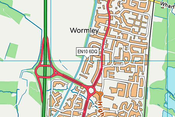 EN10 6DQ map - OS VectorMap District (Ordnance Survey)