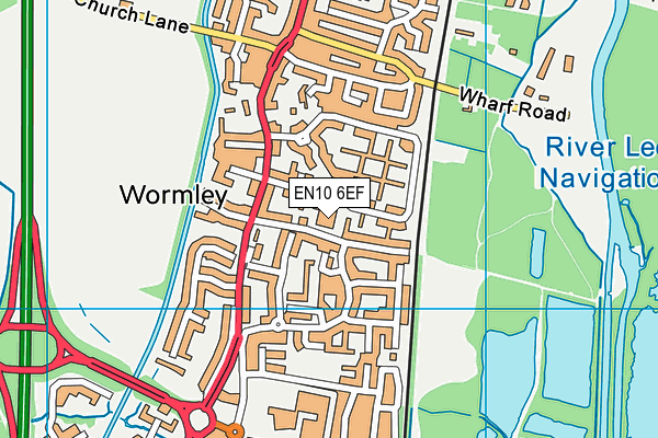 EN10 6EF map - OS VectorMap District (Ordnance Survey) EN10 6EF map - OS VectorMap District (Ordnance Survey)