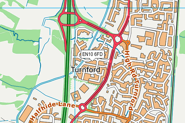 EN10 6FD map - OS VectorMap District (Ordnance Survey) EN10 6FD map - OS VectorMap District (Ordnance Survey)