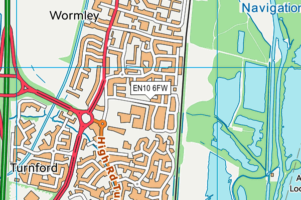 EN10 6FW map - OS VectorMap District (Ordnance Survey) EN10 6FW map - OS VectorMap District (Ordnance Survey)