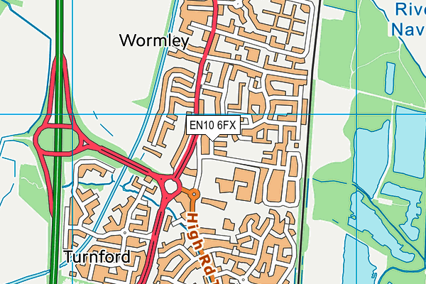 EN10 6FX map - OS VectorMap District (Ordnance Survey) EN10 6FX map - OS VectorMap District (Ordnance Survey)