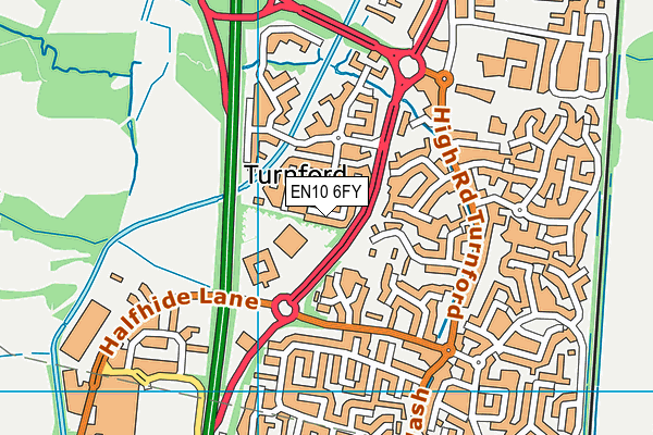 EN10 6FY map - OS VectorMap District (Ordnance Survey) EN10 6FY map - OS VectorMap District (Ordnance Survey)