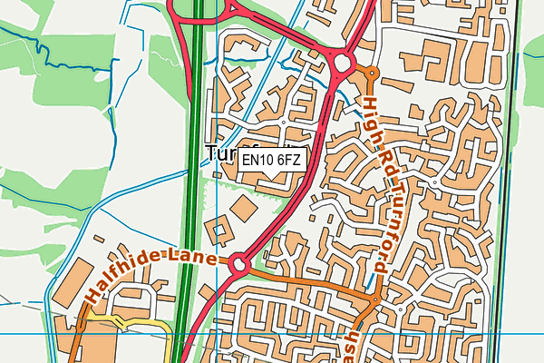 EN10 6FZ map - OS VectorMap District (Ordnance Survey) EN10 6FZ map - OS VectorMap District (Ordnance Survey)