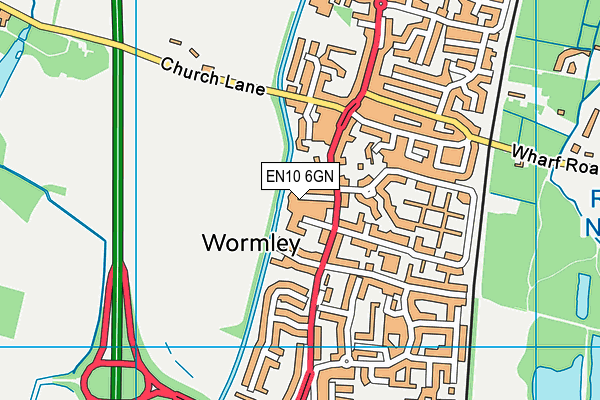 EN10 6GN map - OS VectorMap District (Ordnance Survey)