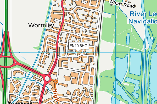 EN10 6HG map - OS VectorMap District (Ordnance Survey) EN10 6HG map - OS VectorMap District (Ordnance Survey)