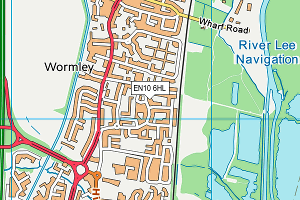 EN10 6HL map - OS VectorMap District (Ordnance Survey)
