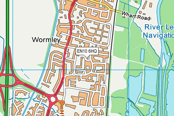 EN10 6HQ map - OS VectorMap District (Ordnance Survey) EN10 6HQ map - OS VectorMap District (Ordnance Survey)