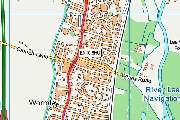 EN10 6HU map - OS VectorMap District (Ordnance Survey)