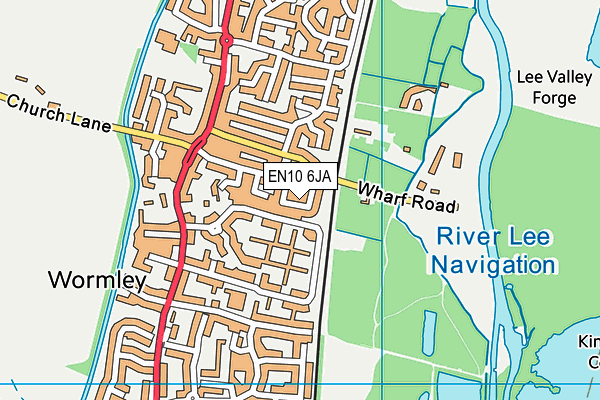 EN10 6JA map - OS VectorMap District (Ordnance Survey) EN10 6JA map - OS VectorMap District (Ordnance Survey)