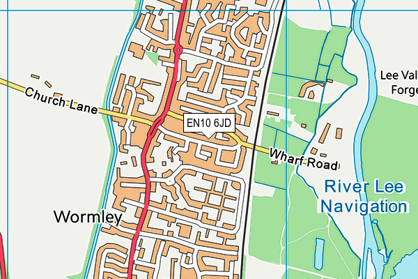 EN10 6JD map - OS VectorMap District (Ordnance Survey) EN10 6JD map - OS VectorMap District (Ordnance Survey)