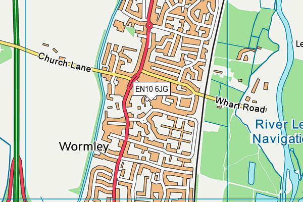 EN10 6JG map - OS VectorMap District (Ordnance Survey) EN10 6JG map - OS VectorMap District (Ordnance Survey)
