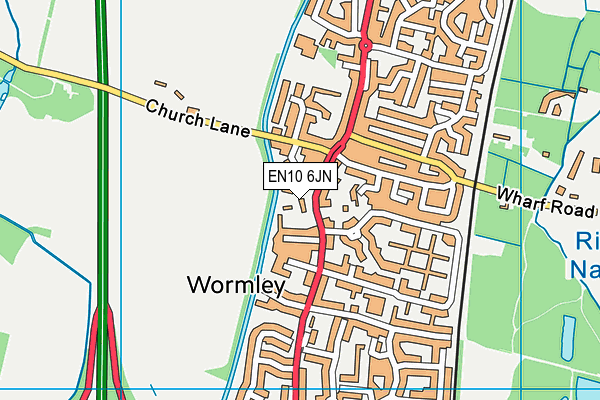 EN10 6JN map - OS VectorMap District (Ordnance Survey) EN10 6JN map - OS VectorMap District (Ordnance Survey)