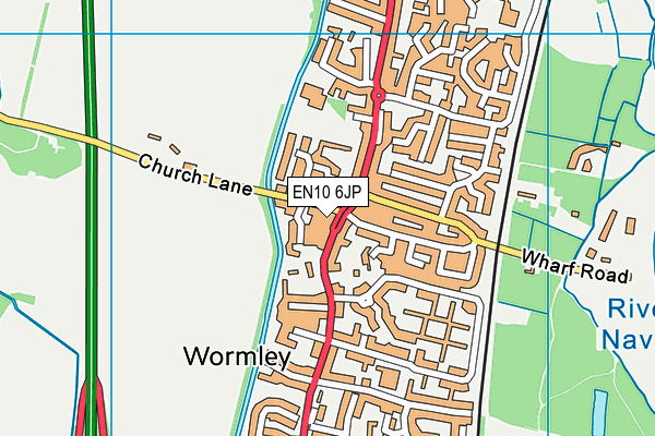 EN10 6JP map - OS VectorMap District (Ordnance Survey)