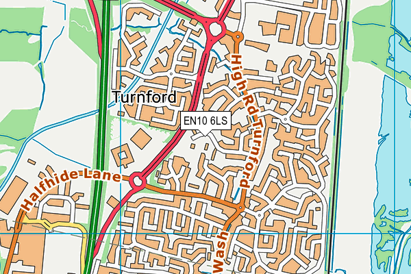 EN10 6LS map - OS VectorMap District (Ordnance Survey)