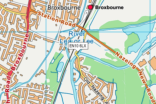EN10 6LX map - OS VectorMap District (Ordnance Survey)
