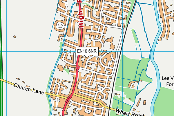 EN10 6NR map - OS VectorMap District (Ordnance Survey)