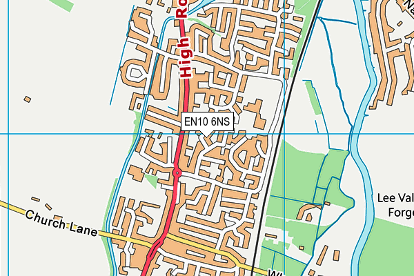 EN10 6NS map - OS VectorMap District (Ordnance Survey) EN10 6NS map - OS VectorMap District (Ordnance Survey)