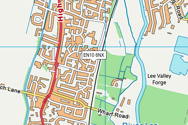 EN10 6NX map - OS VectorMap District (Ordnance Survey) EN10 6NX map - OS VectorMap District (Ordnance Survey)