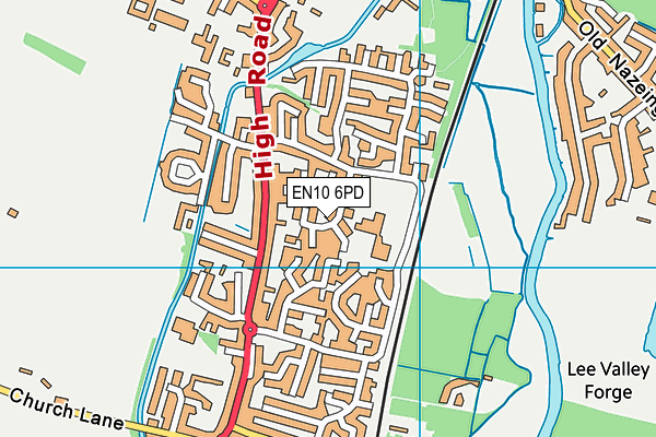 EN10 6PD map - OS VectorMap District (Ordnance Survey)