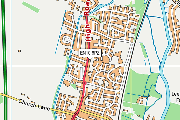 EN10 6PZ map - OS VectorMap District (Ordnance Survey) EN10 6PZ map - OS VectorMap District (Ordnance Survey)