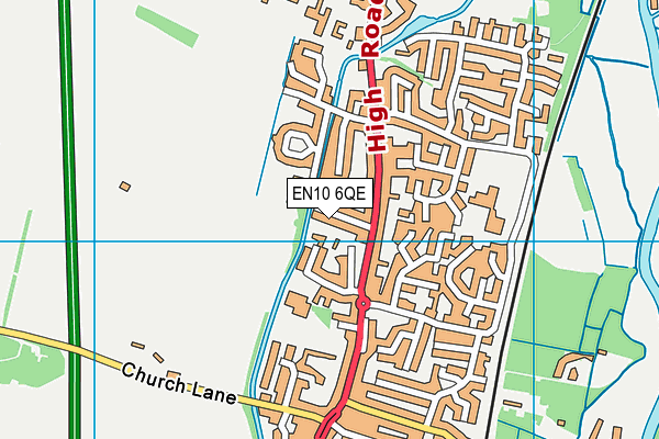 EN10 6QE map - OS VectorMap District (Ordnance Survey)