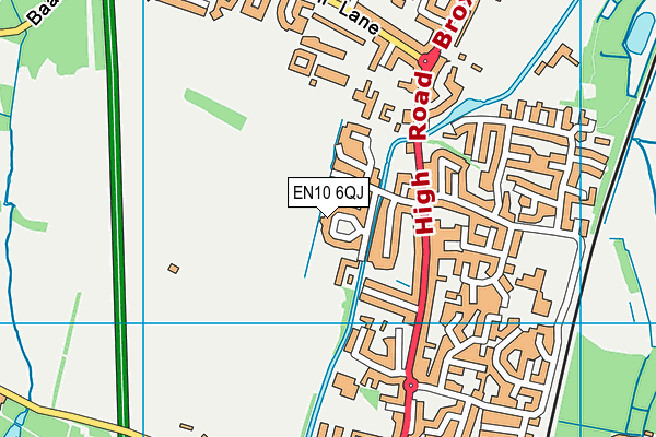 EN10 6QJ map - OS VectorMap District (Ordnance Survey) EN10 6QJ map - OS VectorMap District (Ordnance Survey)